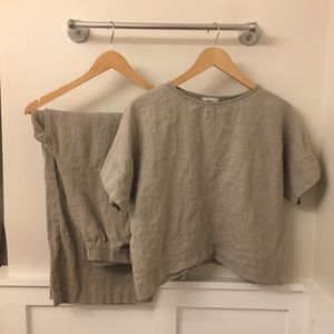 Linenfox Set (Mona Top + Ocean Pant)